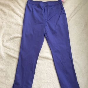 Debra Deroo purple pants, sz M, NWT $132.00